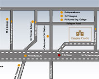 Empire Castle at Trivandrum : Location Map