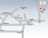 Discovery Gardens at Trivandrum : Location Map